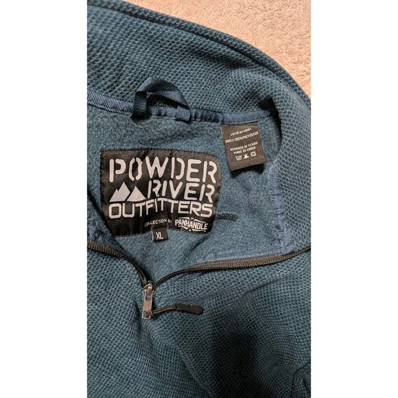 Powder River Outfitters by Panhandle Jacket Womens Sz XL Blue Half Zip - Picture 4 of 7